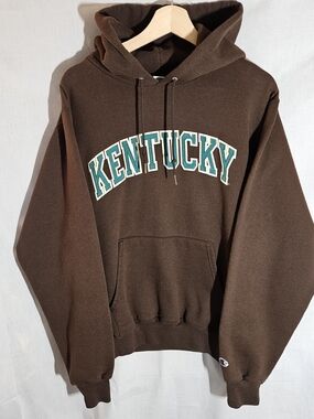 Champion Kentucky Embroidered Logo Brown Hoodie Sweatshirt sz S